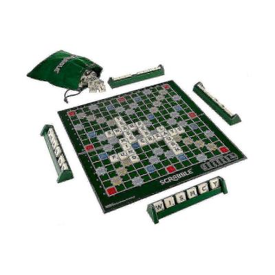 Großes Scrabble-Spiel mit drehbarem Holzbrett