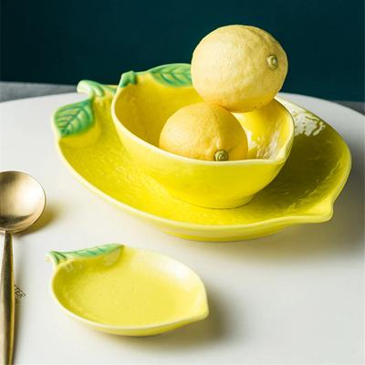 Creative Net Red Household Lovely Plate Ceramic Creative Tableware Dessert Tray Breakfast Plate Plates Lemon Plates Dishes