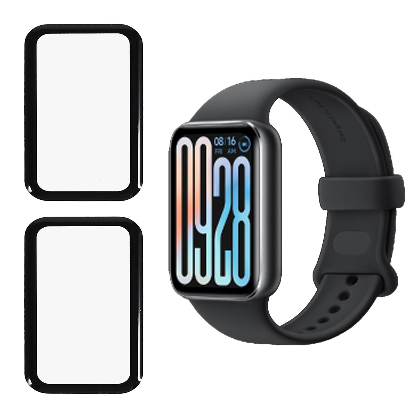 

2Pcs/Pack For Xiaomi Smart Band 9 Pro Watch Screen Protector HD Clear PMMA Film (Black Edge) A