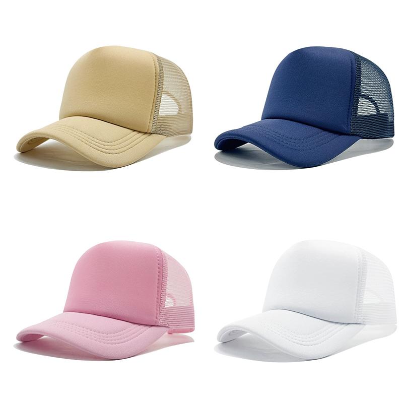 Trucker Hats Men Women Mesh Hats Sports Team Baseball Caps Summer Outdoor Adjustable Sun Hat Snapback Adult Sunscreen Caps