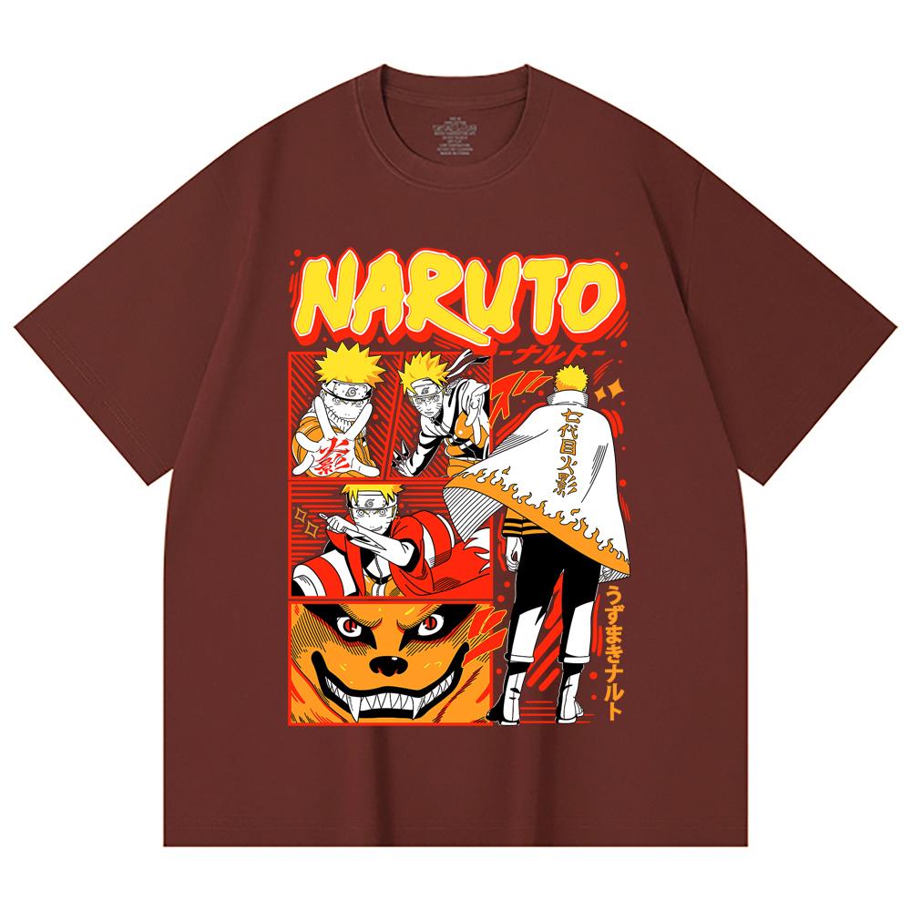 230 Gsm 100% Cotton Naruto V2 Hokage Print Unisex Heavy Cotton T Shirt