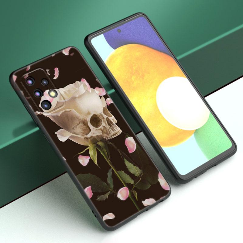 

Чехол с черепом, скелетом и цветами для Samsung A04 A21 A30 A50 A52 S A13 A14 A22 A23 A32 A53 A73 5G A11 A12 A31 A33 A51 A70 A71 A72 Samsung A73 5G
