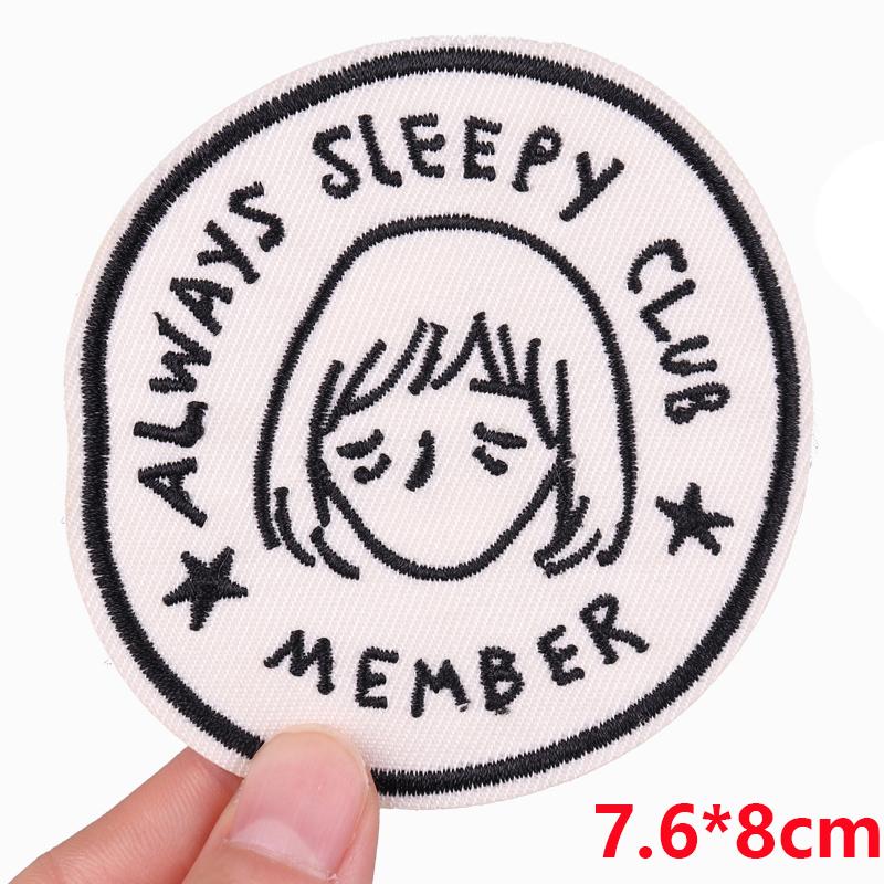 Cartoon Cup/Letter Slogan Embroidered Patches Hats Jackets Embroidery DIY Iron On Patches For Clothing Thermoadhesive Patches