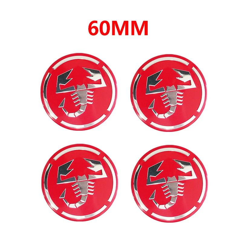4pcs 65mm 60mm 3D logo car emblem Wheel Center Hub auto Rim refit dust-proof badge covers sticker styling accessories For FIAT
