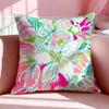 Fashion L-Lilly Pulitzer Cushion Cover Breathable Linen Pillowcase Summer Odorless Eco-Friendly Invisible Zipper Washable