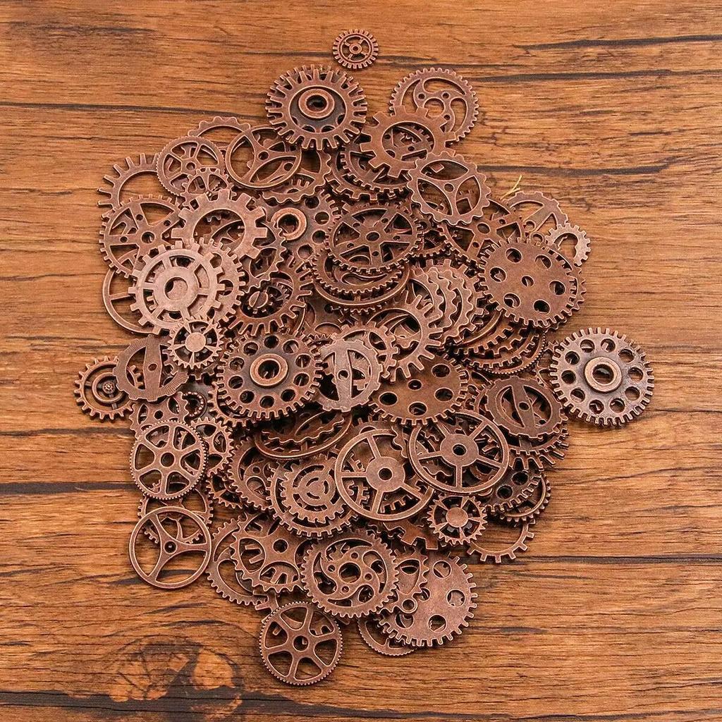 Steampunk Gears: Mixed Styles, 10 Colors, 10-25mm, DIY Jewelry Accessories