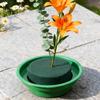 Blocco Rotondo di Spugna Floreale Verde con Vaschetta per Fiori Freschi e Artificiali Kit Fai-da-te per Composizioni Floreali Decorazione Compleanno Matrimonio Festa