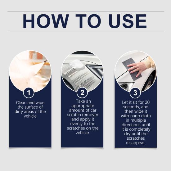 Nano Sparking Cloth Car Scratch Remover Easy Car Scratch Repair Paste with
