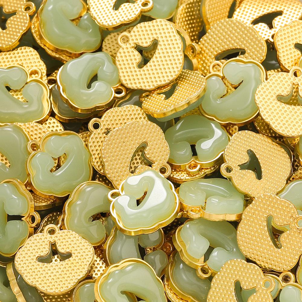 

2 шт. стеклянный сплав инкрустированный нефритовый кулон с пряжкой безопасности облачный замок кулон ручной работы браслет ожерелье антикварные аксессуары для одежды