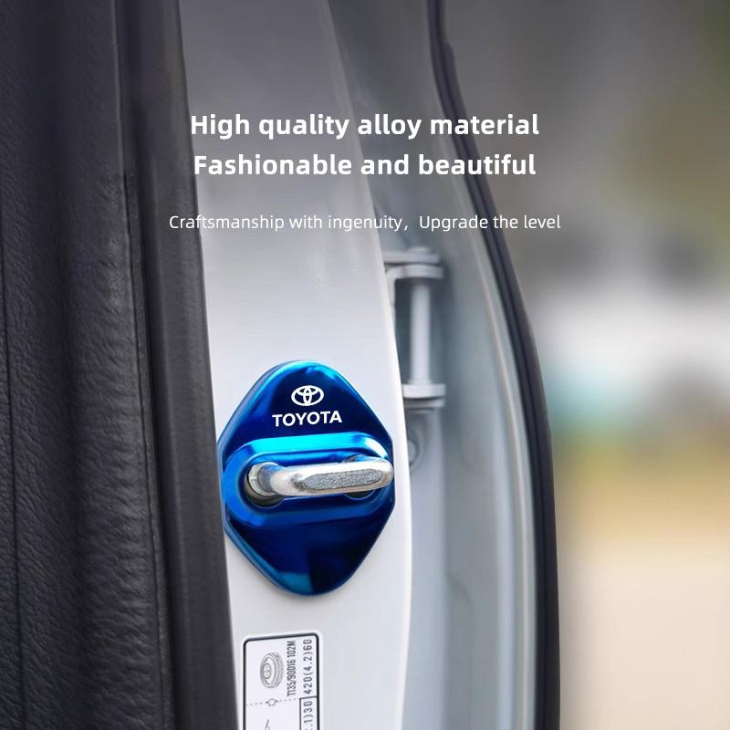 4Pcs Car Emblem Door Lock Cover Case For Toyota Supra Aygo Prado RAV4 Hilux Yaris Corolla 4Runner Camry Avalon Avensis CHR Venza CI6