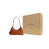 Coach Juliet 30 Zipper Closure Suede Leather Shoulder Bag Large Women Shoulder Bag Brass Polished-Amber CR670-B4BAR