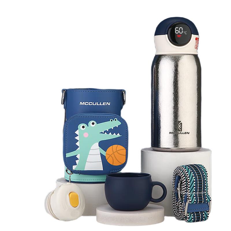 Mcallen Pure Titanium Smart Temperature Display Kids Insulated Straw Bottle