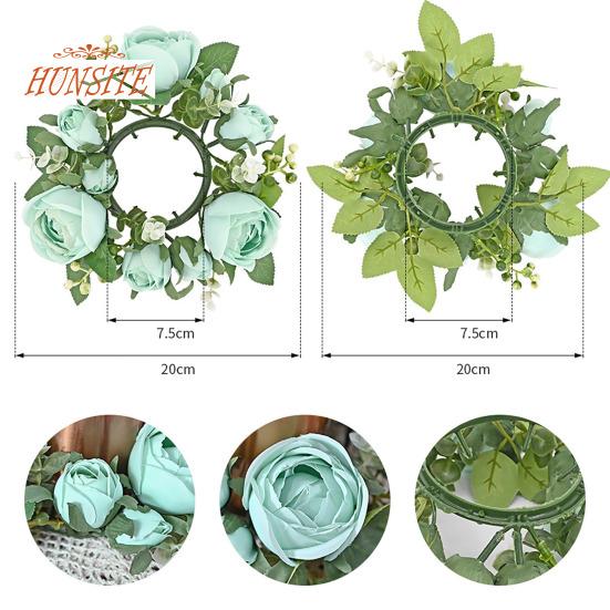 2ks Realistický svícen věnec, umělý věnec pro domácnost