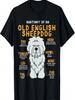 Alte Englische Schäferhunde Anatomie Lustiges Hunde Mama Papa T-Shirt
