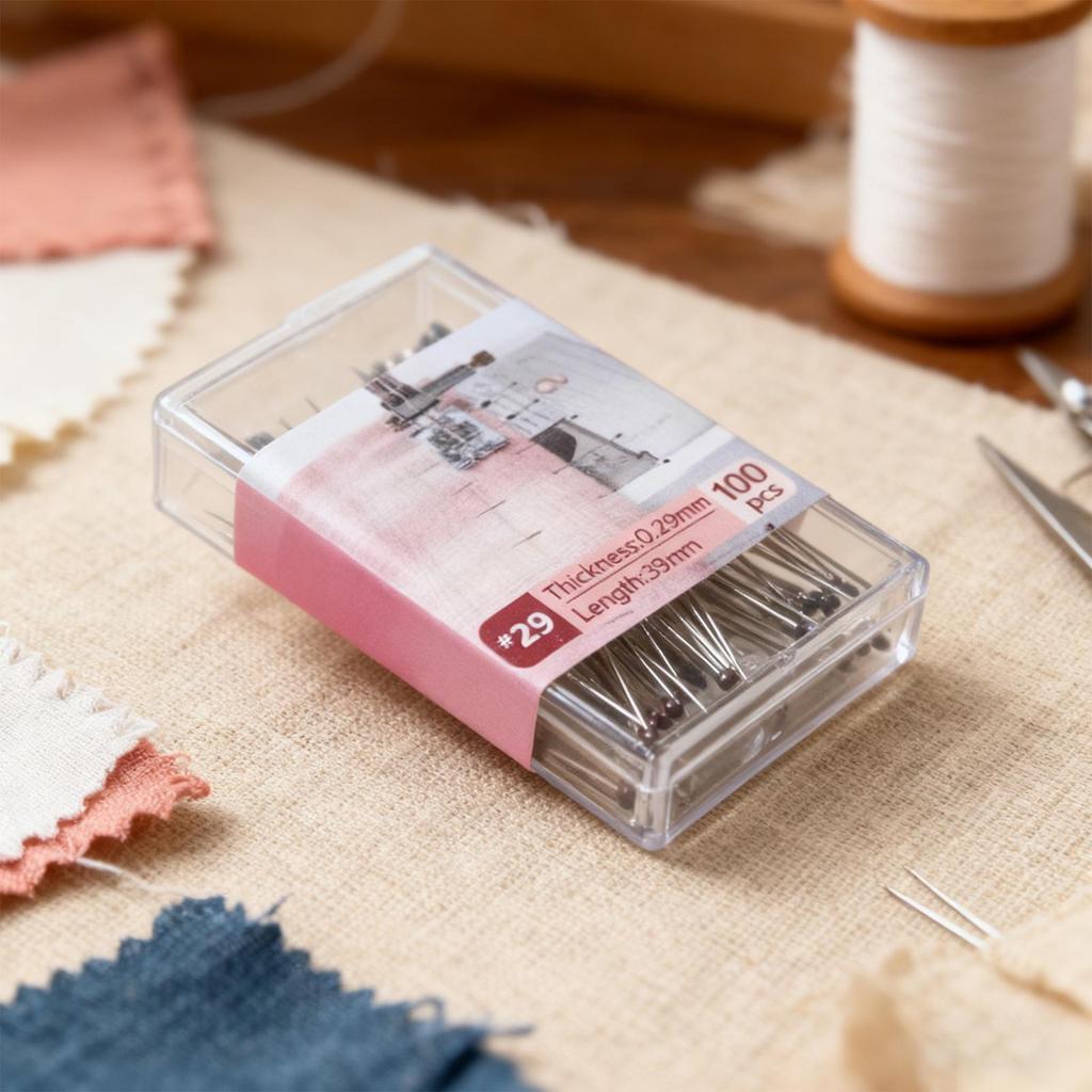 Sewing Pins For Fabric 100-Piece Extra Fine Quilting Supplies Clothes Sewing Needles Quilting Pins For Art Projects Crafts