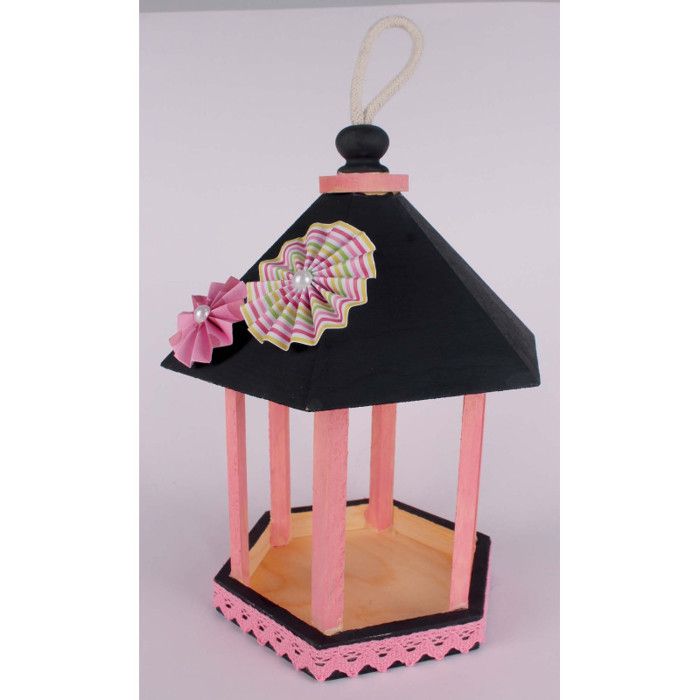 Mangeoir à oiseau - MEGACREA DIY - Ø 15 cm - Bois - Extérieur