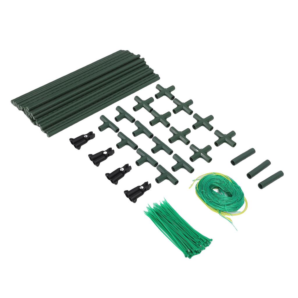 Cucumber A Frame Steel Pipe Outdoor Garden Plant Support with Nylon Climbing Net for Vegetables Peas Fruit Vine