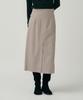 MOTT Autumn Wool Basic Slit Skirt - Oatmeal