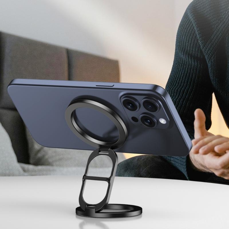 multifunction Magnetic Phone Stand Double Magnetic Designs Phone Stand for Secure Hold Adjustable Angles Stand for Car/Gym Use