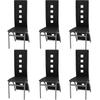 Vidaxl Dining Chairs, 6 Pcs, Black, Faux Leather
