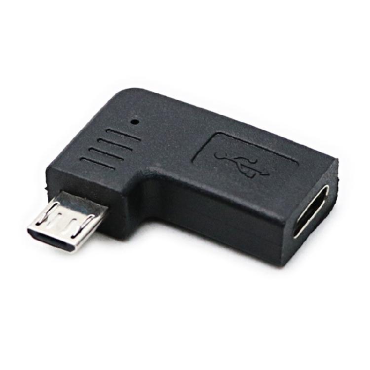 USB C To Micros USB Adapter Right Angle Type C Connectors For Convenient Use In Tight Space Charging & Syncing Converter