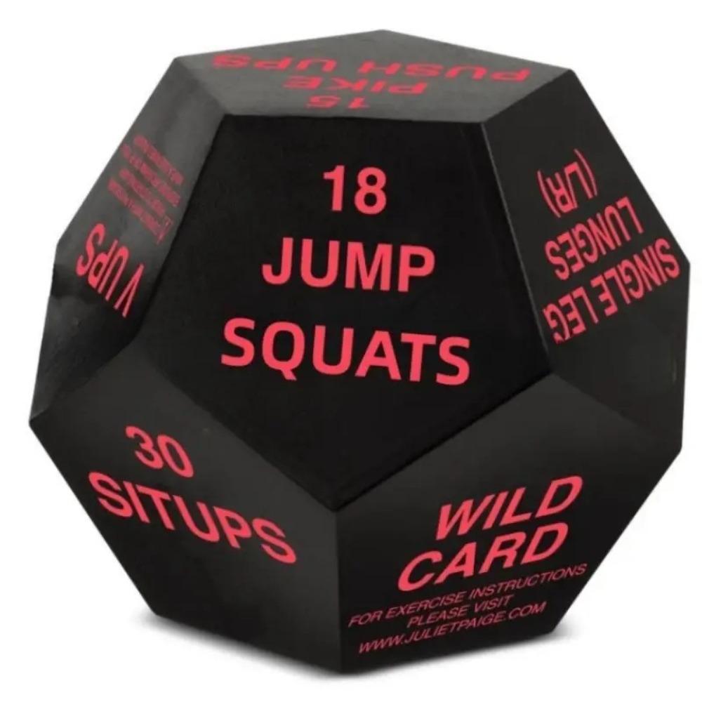 Dadi Azione Scelta Fitness Portatili a 12 Facce Leggero Giocattolo Interattivo per Esercizio Divertente Morbida Schiuma Dadi Allenamento Peso Corporeo HIIT