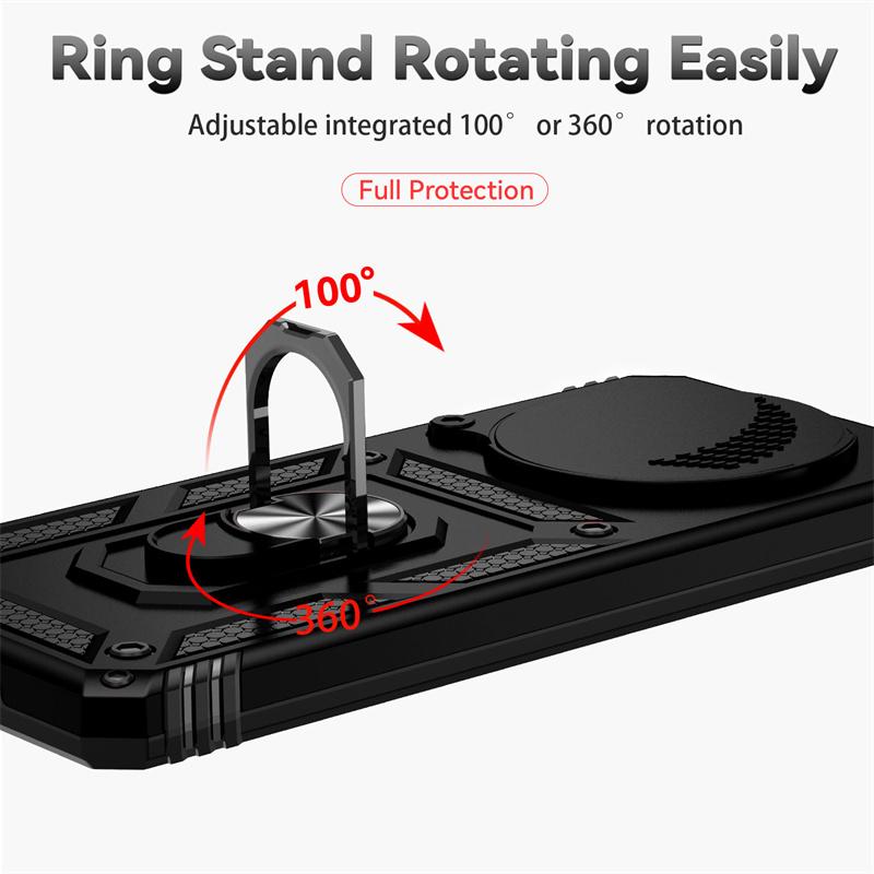 Nárazuvzdorné brnění, posuvné pouzdro do auta s magnetickým držákem a ochranným kroužkem pro Honor X9 Honor X 9 Honor X9 Magic4 Lite Light 5G