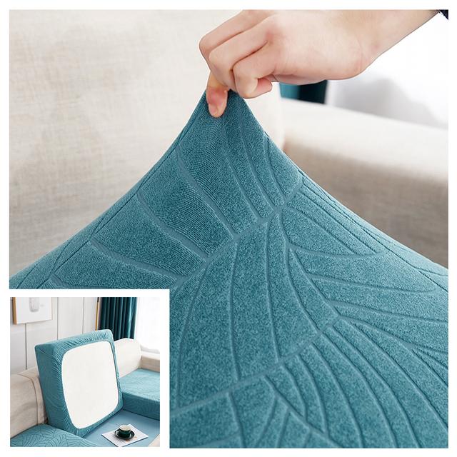 Water Resist Sofa Seat Cushion Cover Jacquard Chair Cover Stretch Machine Washable Removable Sofa Slipcover Home Use Couch Protector 1pc