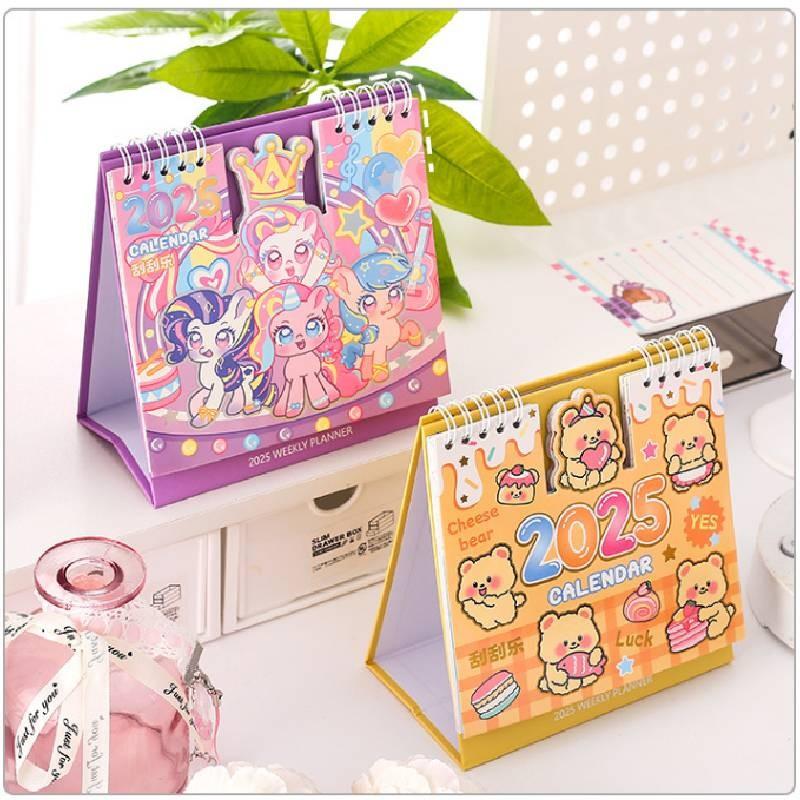 Scratch 2025 Off Calendar Cartoon Cute Tabletop Decoration Student Calendar