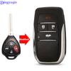 Jingyuqin Modifizierte 2/3/4 Tasten Autoschlüssel Gehäuse für Toyota Corolla Yaris Prado Tarago Camry RAV4 REIZ Crown Avalon Venza