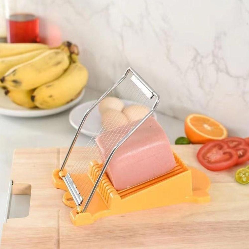 High Quality Stainless Steel Luncheon Meat Slicer Multi Function Kitchen Gadget Egg Cutter Durable Portable Food Slicer