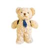 Backpack Teddy Bear Plush Toy, Small Bear Doll with Tie, Cuddly Brown Stuffed Animal for Kids, Soft Companion Toy Gift