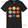 Autumn Pumpkin Flower Graphic Print T-shirt