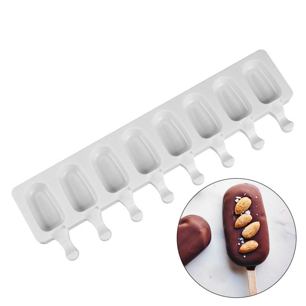 8 Holes Large Silicone Mold for DIY Ice Cream Popsicle large#1