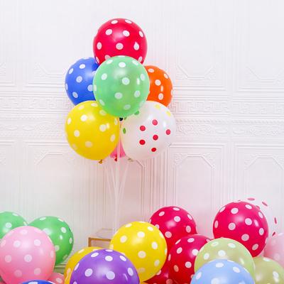 100 Stück Bunte Tupfenballons 12-Zoll Große Sortierte Latexballons für Geburtstag
