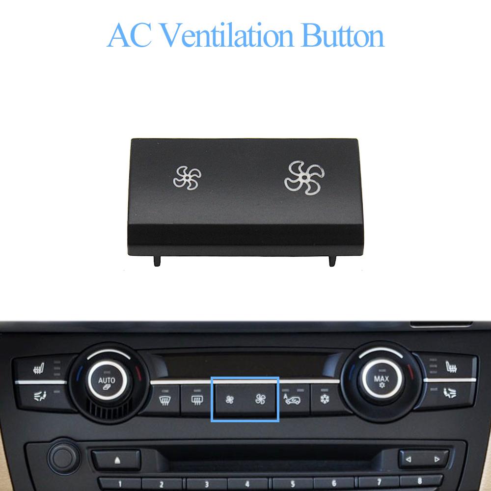 Car Dashboard Air Conditioner AC Button Key Venlitation Auto Knob Switch Cap For BMW X5 X6 E70 E71 E72 2007-2014 64119310445