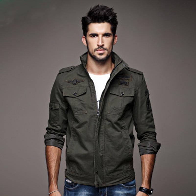 New  Casual Army Military Jacket Men Plus Size M-6XL Jaqueta Masculina Air Force One Spring & Autumn Cargo Mens Jackets Coat