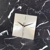 Nordic Affordable Luxury Style Silver Square Wall Clock Home Living Room Clock Office Wall Mounted Silent Clock Home Decoration