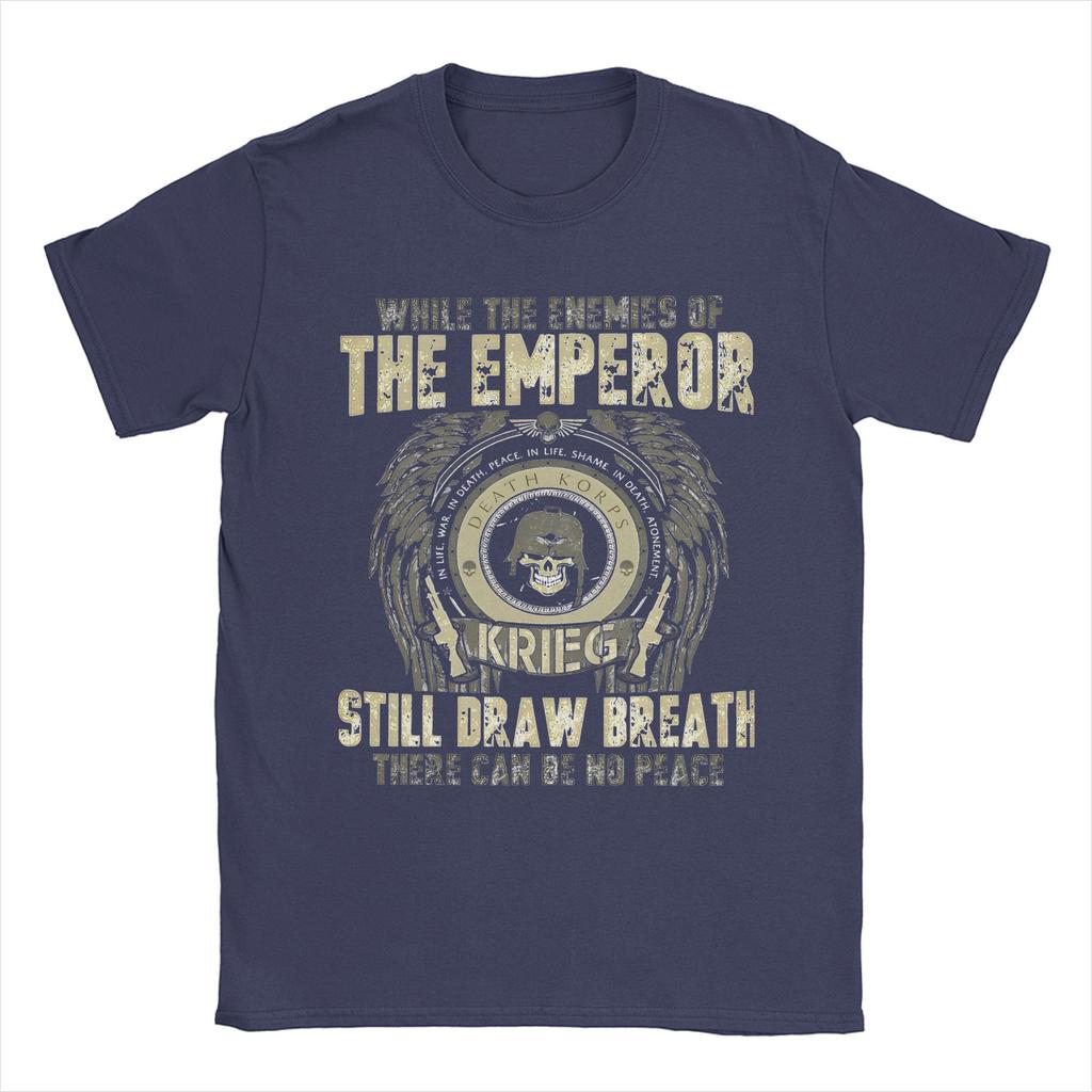 Casual KRIEG W-Warhammer 40k T-Shirt Men Round Neck Pure Cotton T Shirts Short Sleeve Tee Summer Clothing