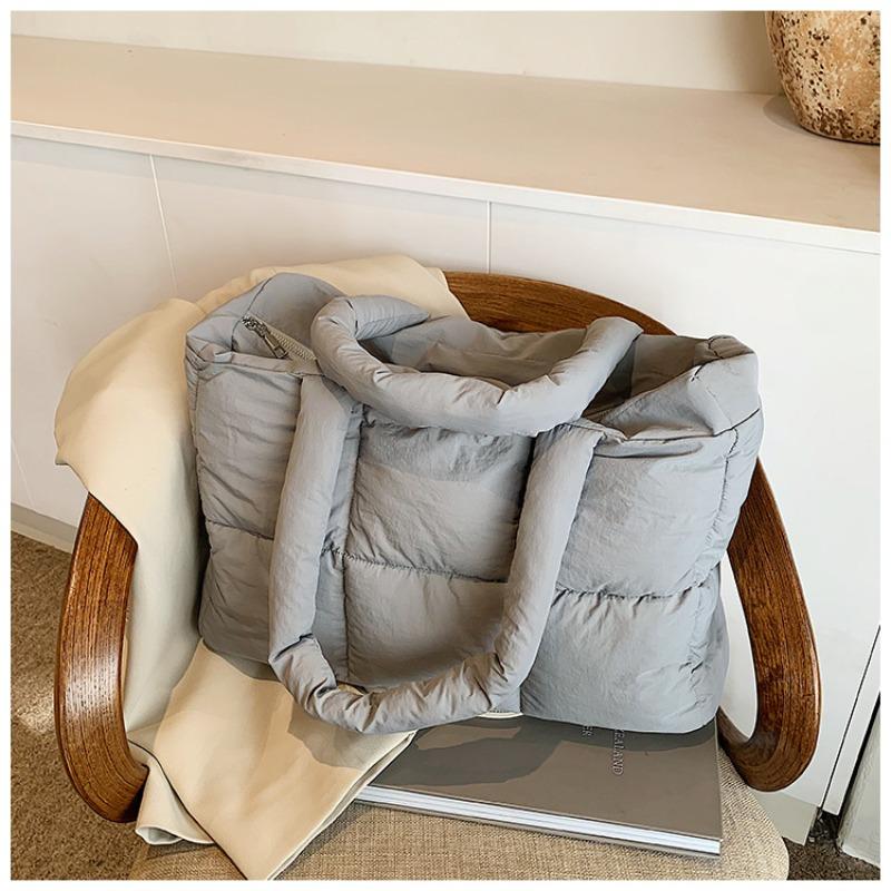 Cotton clothing bag women's large-capacity new autumn and winter versatile casual shoulder handbag commuter tote bag