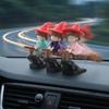 Witch Broomstick Dashboard Drift Ornaments Motion Activated Fun Drift Turn Car Dashboard Decor Mini Dynamic Interactive Automobile Interior Accessory
