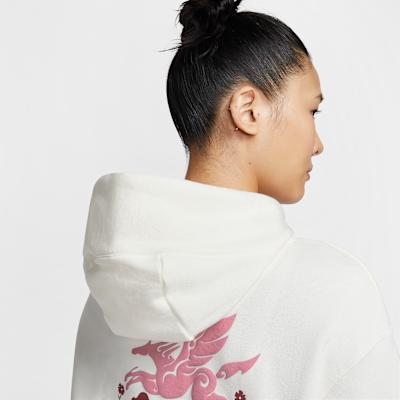 Nike Sweatshirts Women's White Hooded Moderate Regular