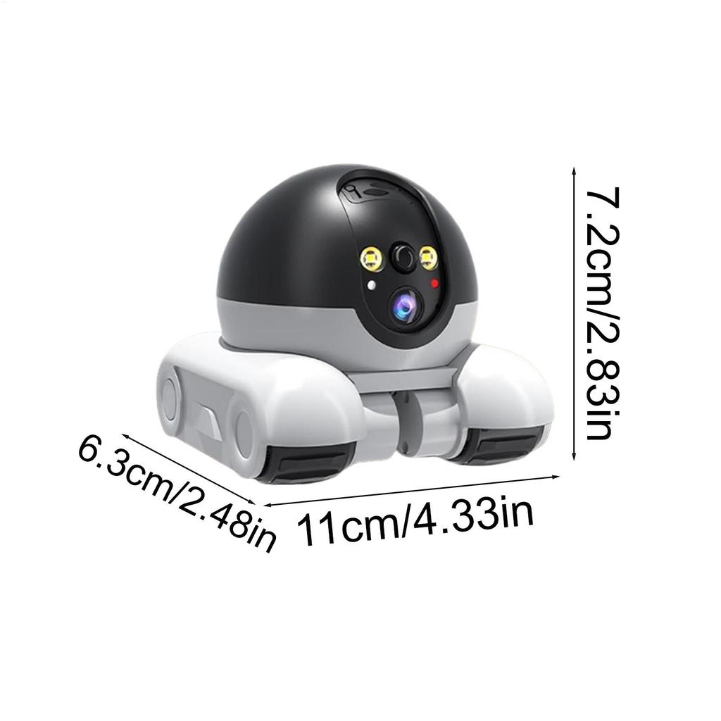 Robot Camera 1080P Wi-Fi Robot With Camera AI-powered Wi-Fi HD Double Lens 360-degree Night Vision With App Control Remote