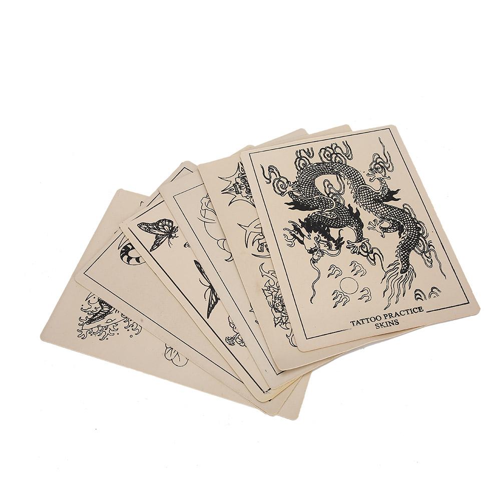 

6pcs Tattoo Practice Skin Rubber Tattoo Training Body Art Tool with Patterns