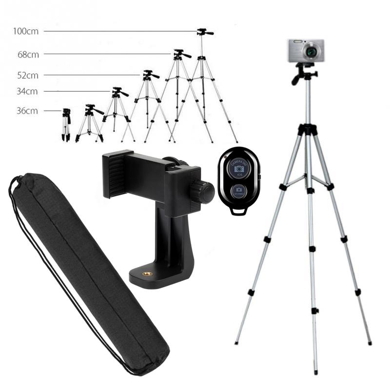 Phone Tripod Stand 1m With 360 Degree Rotating Clip 1/4 Screw Adapter Universal Photography for iPhone Xiaomi Video Shooting