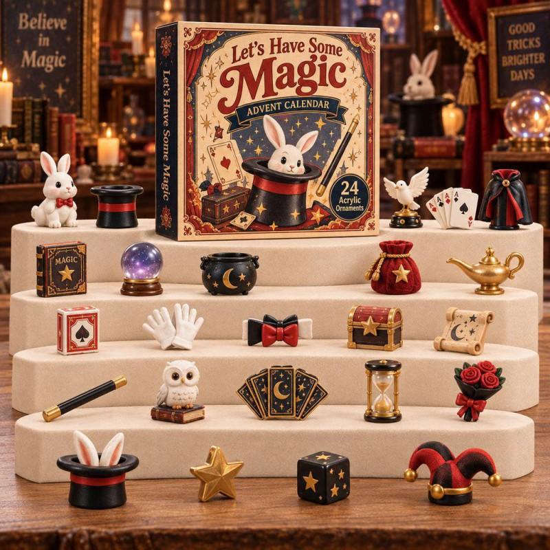 2026 Magic Animal Advent Calendar Acrylic Blind Box Collectible Ornament Christmas Gift
