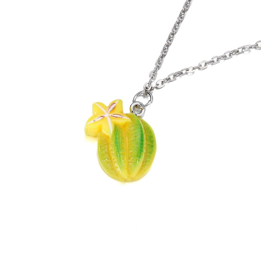 10 Stück/Los Niedliche Gemüse-Früchte Harz-Anhänger Kirsche Orange Erdbeere Halskette Armband Anhänger Für DIY Schmuckherstellung Zubehör