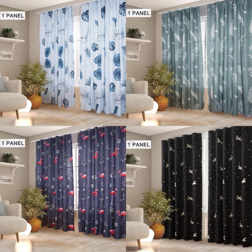 Nordic Style Blackout Window Curtain With Velcro And Hooks For Modern Homes