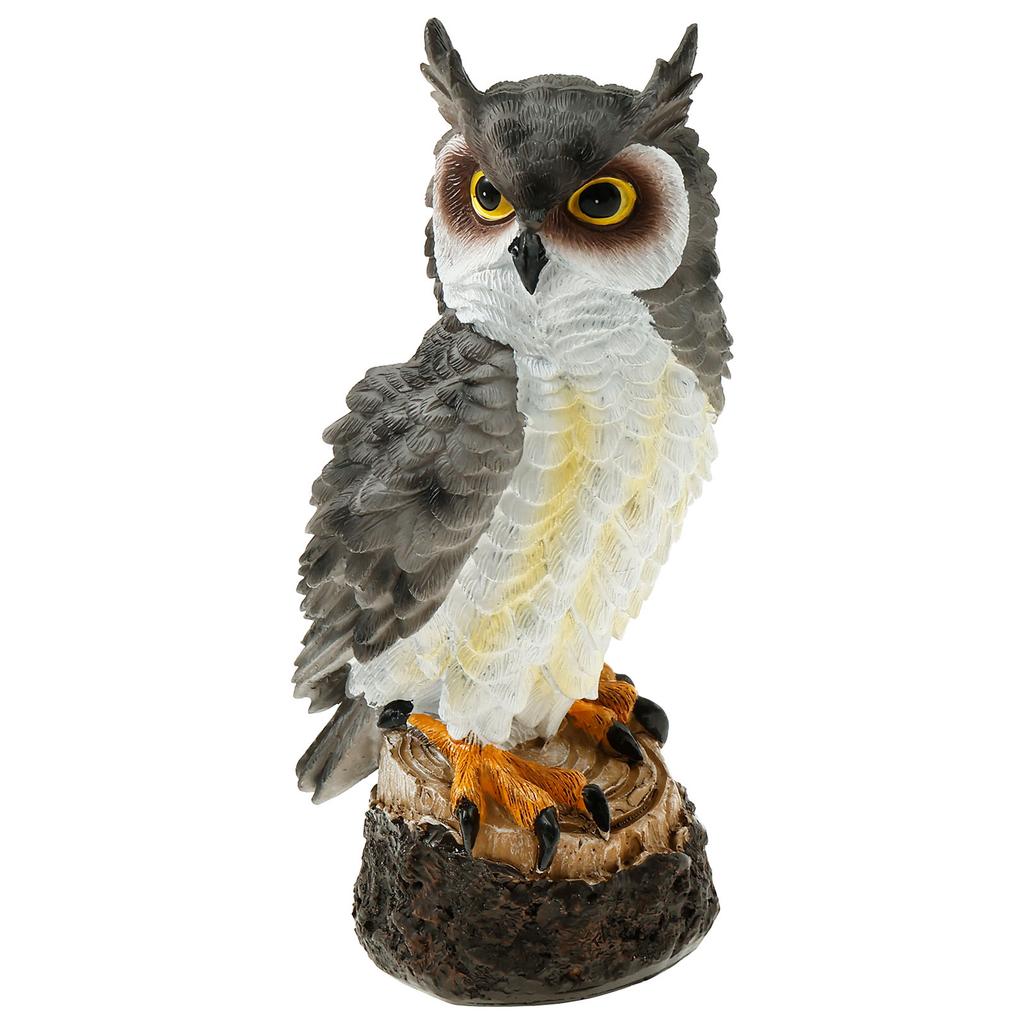 Outdoor Garden Owl Statue Resin Simulation Decoration Lifelike Anti-bird Decoy Birddriver Bird Repeller Yard Statues Sculptures