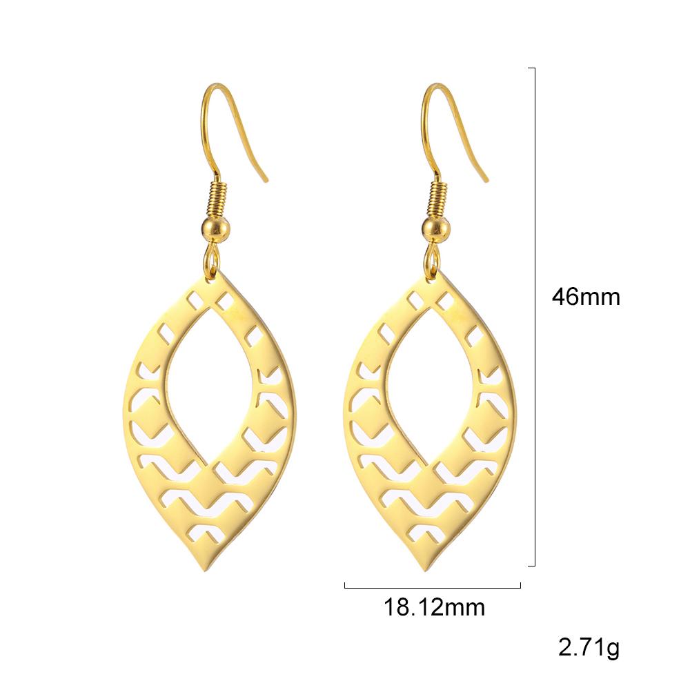 Bohemian Vintage Women Earrings Jewelry Stainless Steel Black Golden Slivery Geometric Drop Earring Gift
